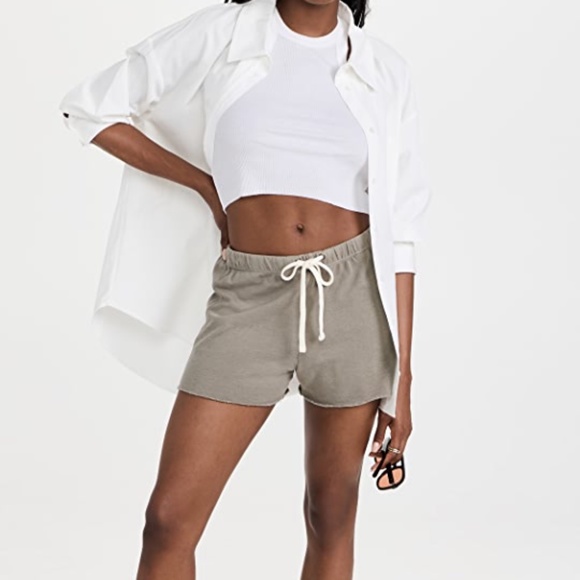 BNWT James Perse Fleece Sweat Shorts in Fume Size 0 - Picture 1 of 9